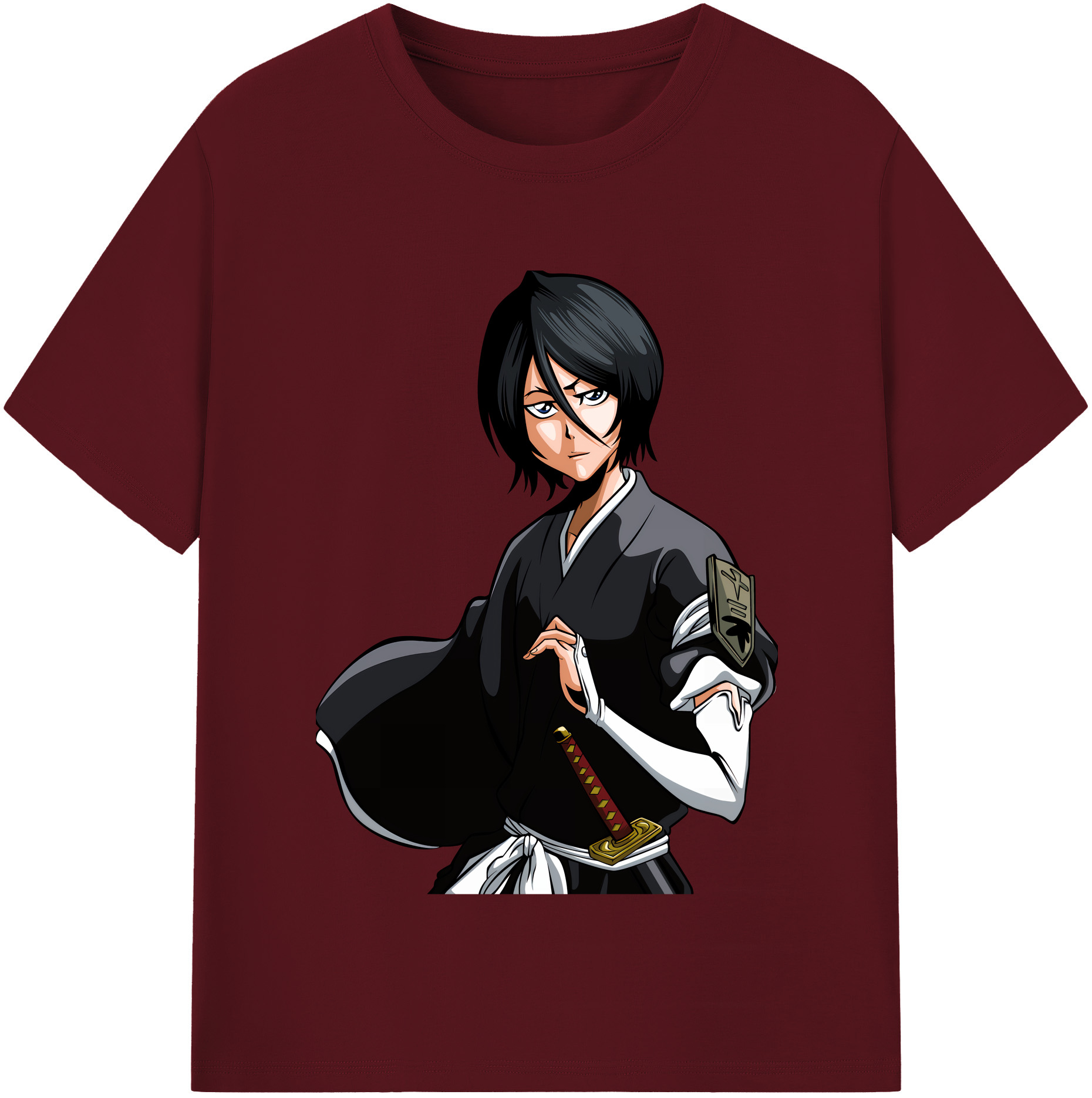 （画像用） ブリーチ 朽木ルキア BLEACH Kuchiki Rukia 綿100％半袖Tシャツ（フロントプリント）